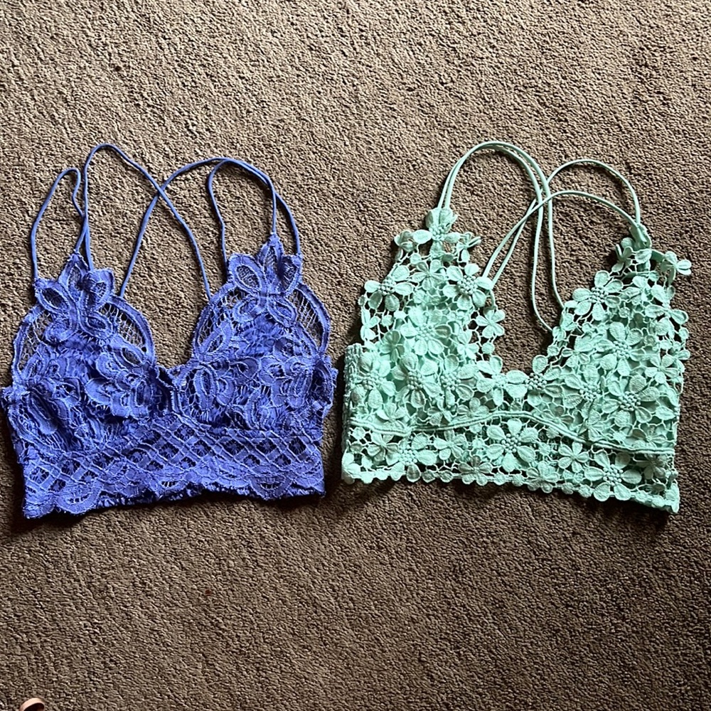 Two Free People Bralettes Size Smalls